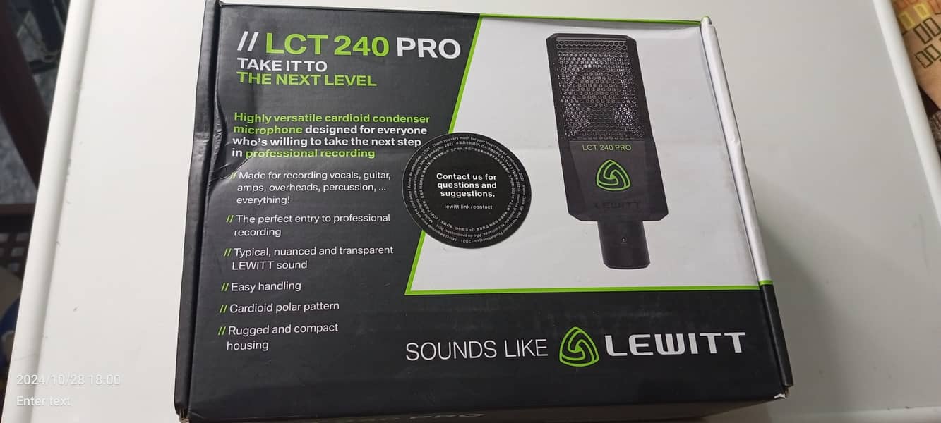 Lewitt LCT-240-PRO Condenser Microphone Mic Music Studio - Podcast 4