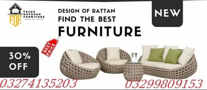 4 Seater Patio Rattan Sofa Set