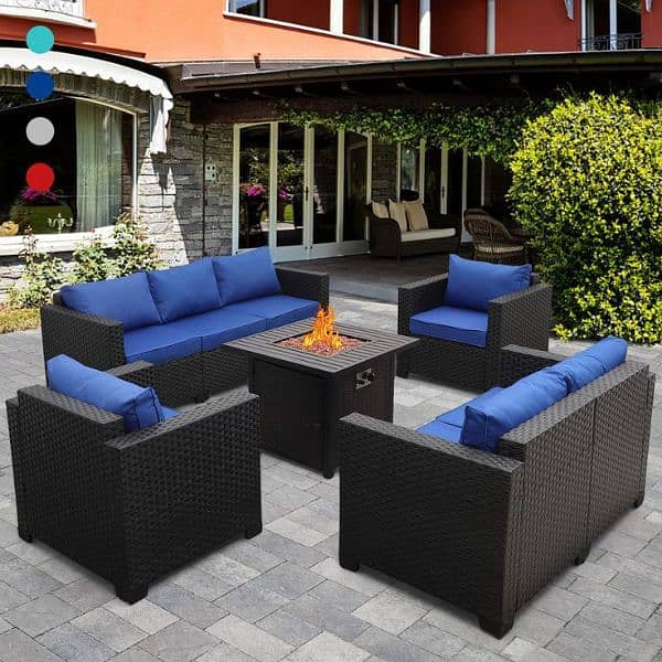 4 Seater Patio Rattan Sofa Set 3