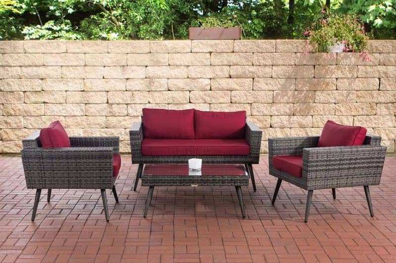 4 Seater Patio Rattan Sofa Set 4