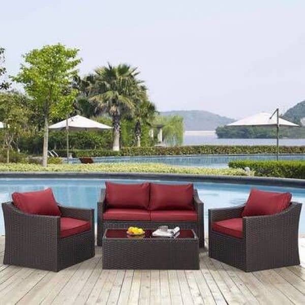 4 Seater Patio Rattan Sofa Set 5