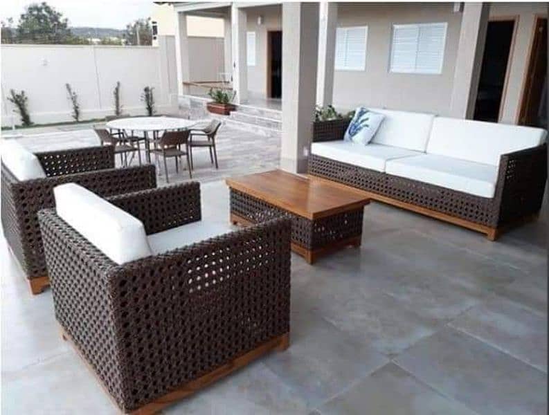 4 Seater Patio Rattan Sofa Set 8