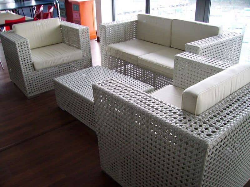 4 Seater Patio Rattan Sofa Set 9