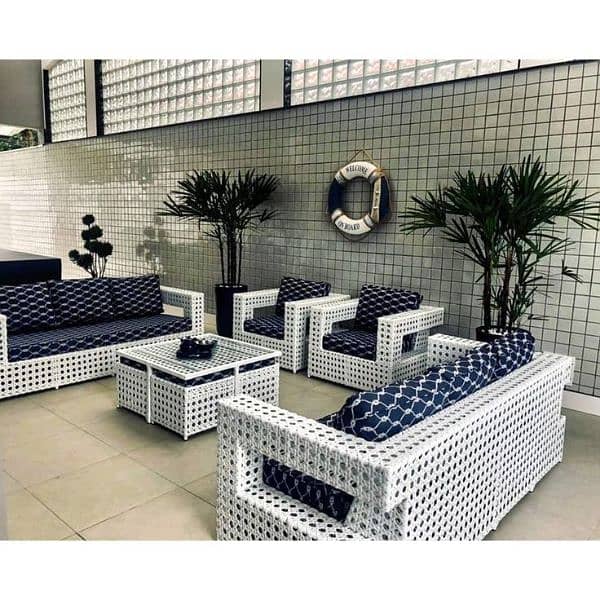 4 Seater Patio Rattan Sofa Set 10