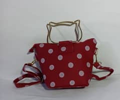 Rexine Dot Print Handbag