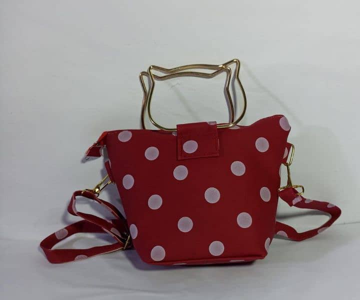 Rexine Dot Print Handbag 0