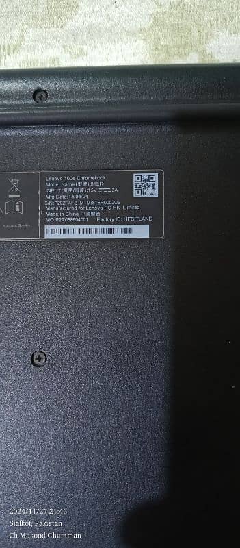 Lenovo 100e Chromebook Model Name 81 ER 4