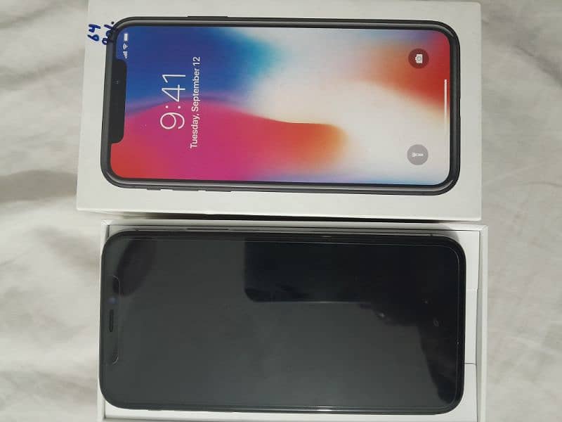 Iphone X official pta approved 64gb with box. Battery health 90% 1