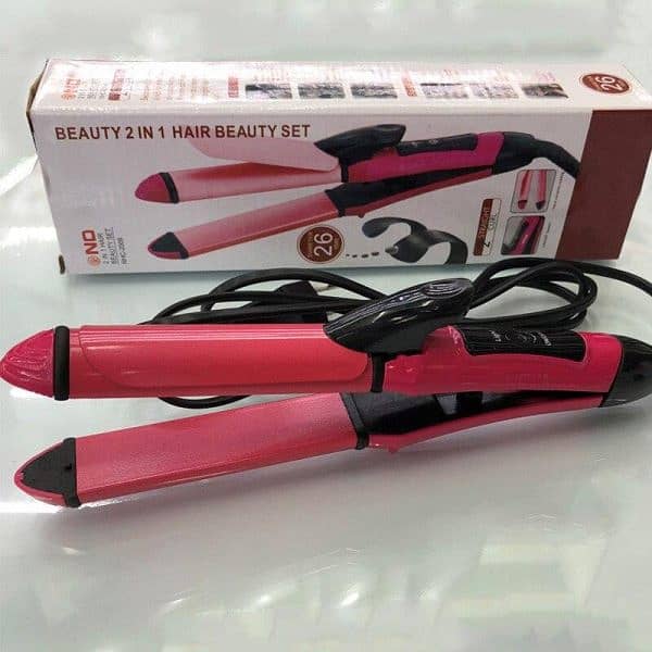 2in1 Hair Straightener And Curling Rod For Effortless Styling 4