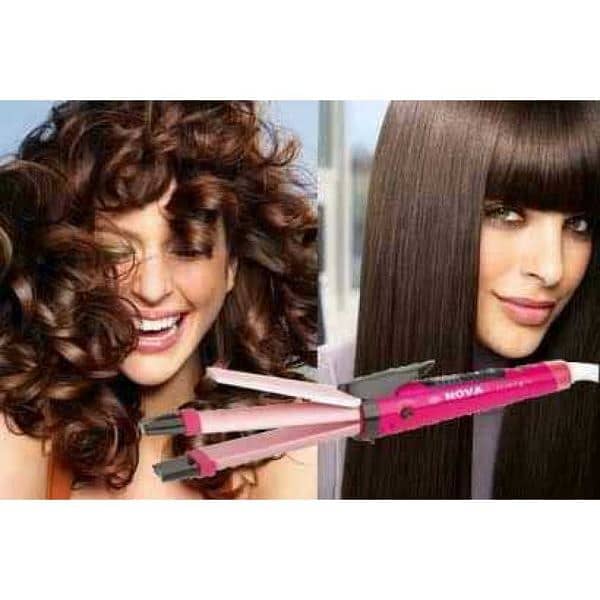 2in1 Hair Straightener And Curling Rod For Effortless Styling 9