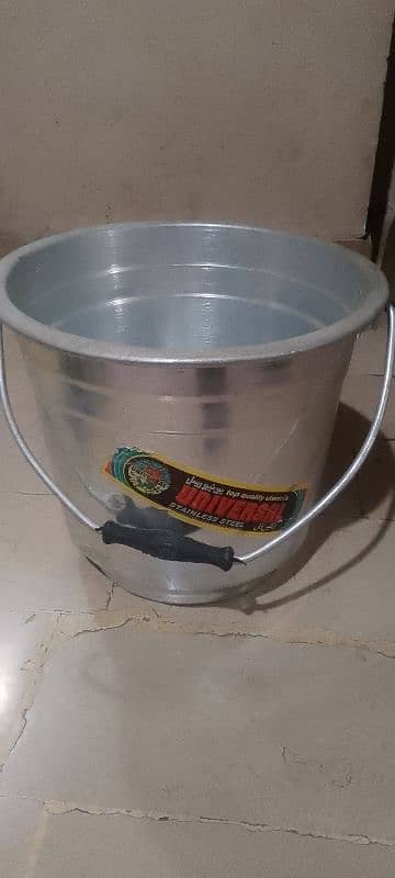 new silver bucket for hot water 2