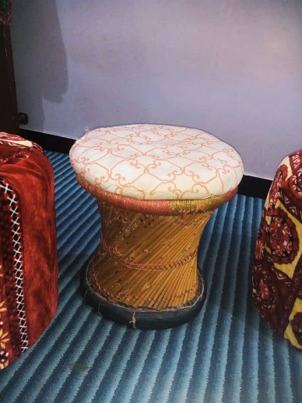 Handmade Natural Bamboo ottoman stools/chairs | mudha stool 1