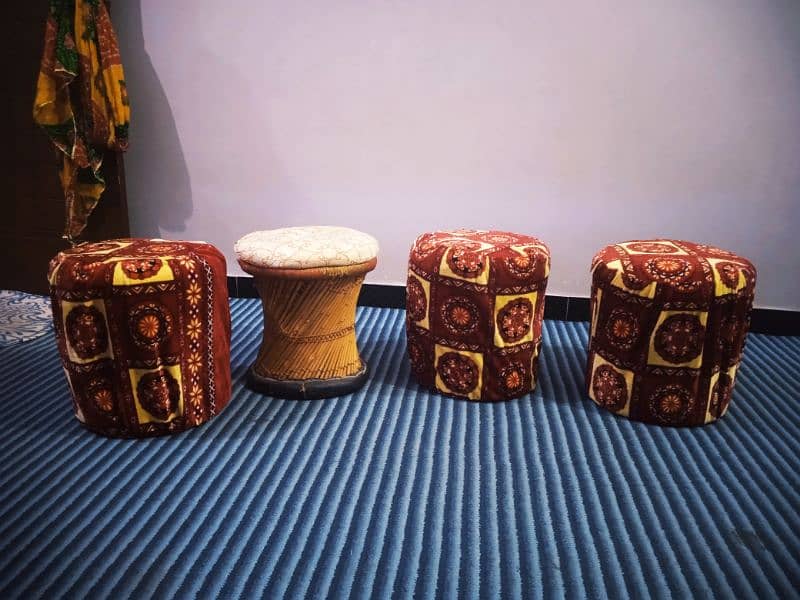 Handmade Natural Bamboo ottoman stools/chairs | mudha stool 3