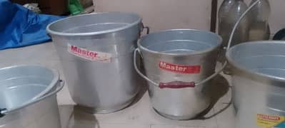 silver new bucket fir hot water