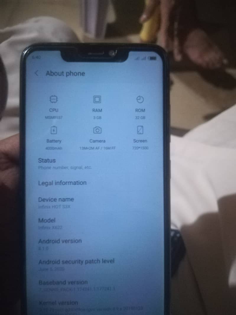 Ifinix hot s3x for sale 0