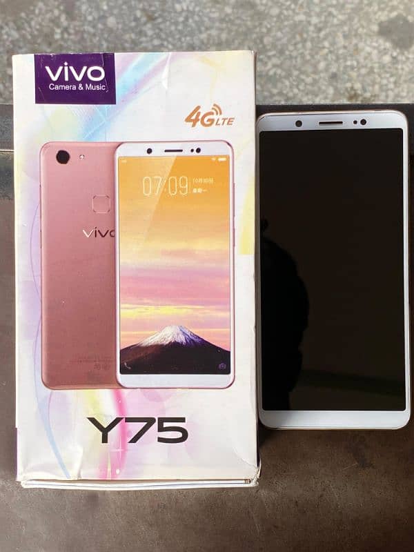 vivo y75 with box pta approved 6/128 1