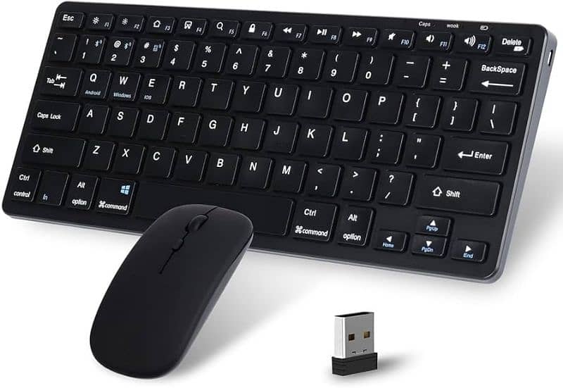 Wireless Slim Keyboard Mouse Mini 2.4G Wireless Keyboard Mouse Combo 0