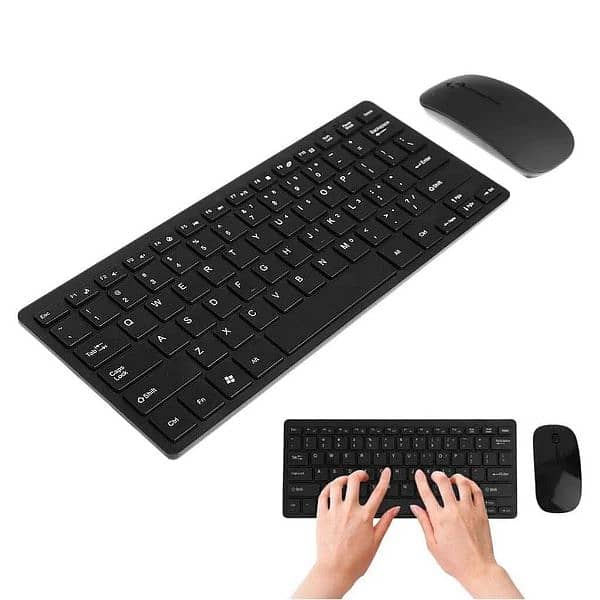 Wireless Slim Keyboard Mouse Mini 2.4G Wireless Keyboard Mouse Combo 2