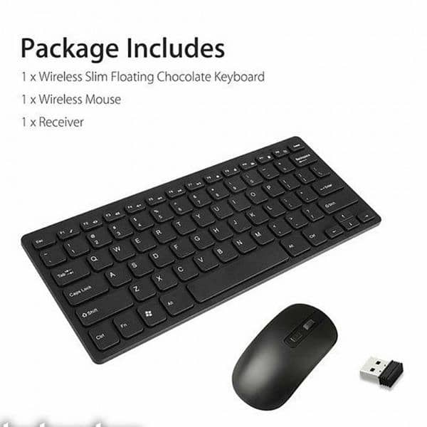 Wireless Slim Keyboard Mouse Mini 2.4G Wireless Keyboard Mouse Combo 4