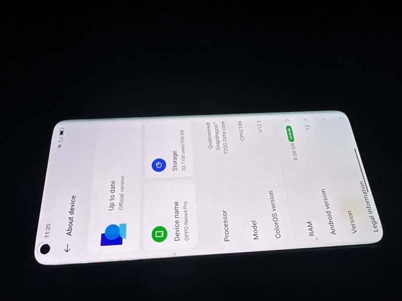 oppo reno4 pro 226 gb  ram 8+3 2