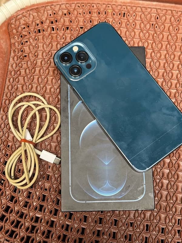 iphone 12pro max 256 gb blue PTA approved 10/10 1