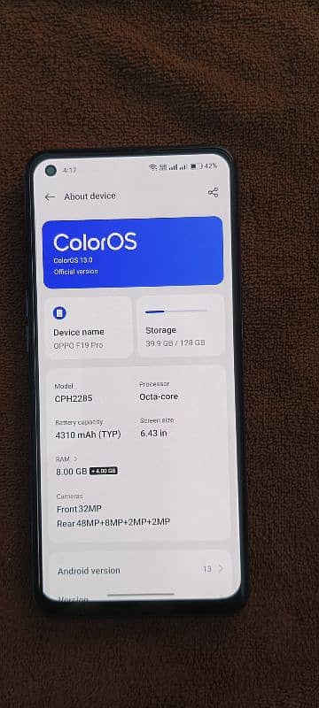 Oppo F 19 pro 8/128 5