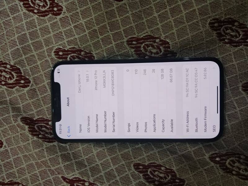 Iphone 12 pro non PTA jv 128gb 4