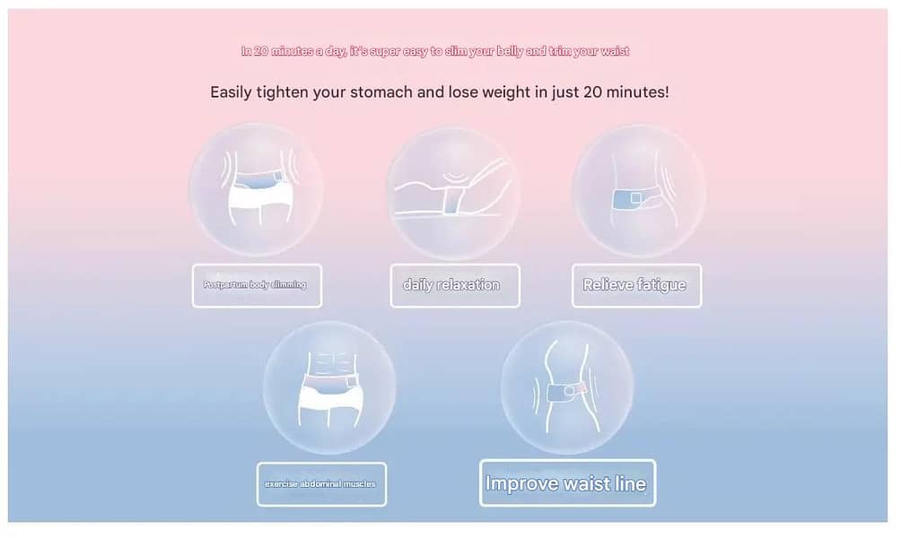 Vonmie Electric EMS Belt Heating Version Slimming Fat Burning Women 5