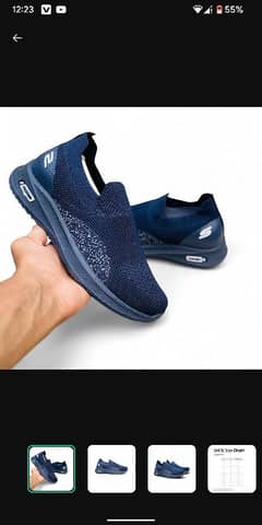 men running sneakers in blue synthetic leather stylish & comfortable