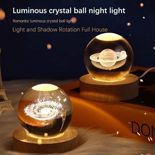 LED night light Crystal ball table lamp 0