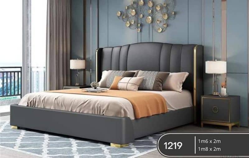 luxury bed modern design best furniture Lahore 0