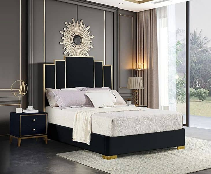 luxury bed modern design best furniture Lahore 11