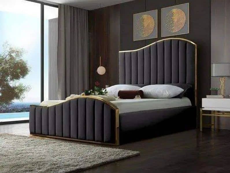 luxury bed modern design best furniture Lahore 12