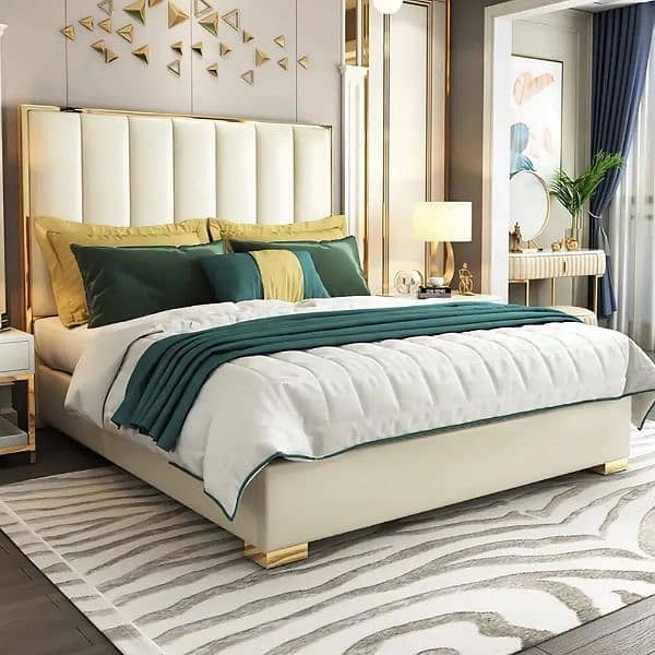 luxury bed modern design best furniture Lahore 15