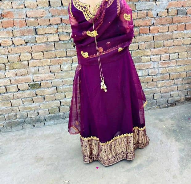 Purple Long Frock Ethnic Original 7