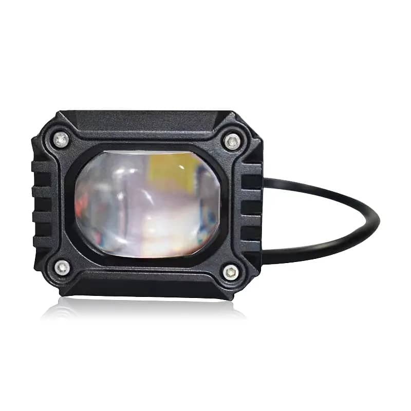 Motorcycle LED Spotlight Work Light White and Yellow Waterproof 3