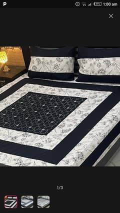 Embroidered Patch Work King Size BedSheet - High Quality