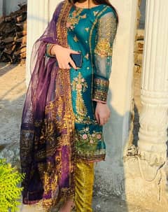 Heavy Wedding Multi colour Shalwara kameez