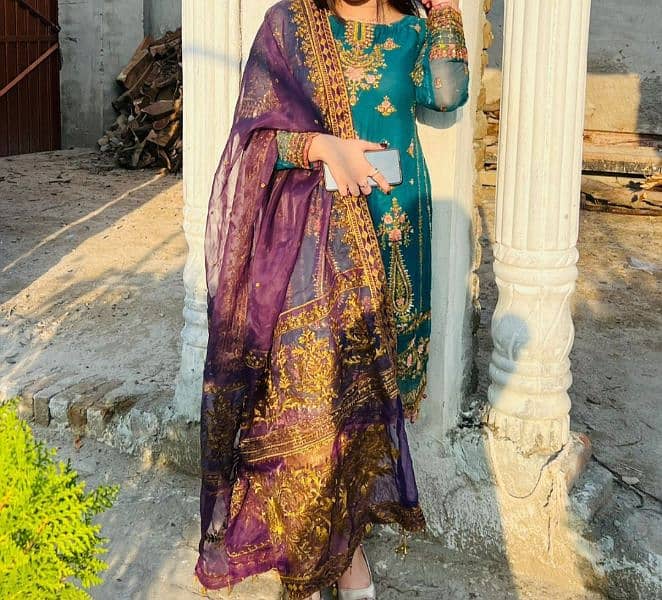 Heavy Wedding Multi colour Shalwara kameez Original Maria B 1