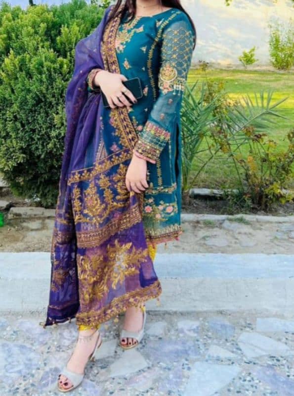 Heavy Wedding Multi colour Shalwara kameez Original Maria B 3