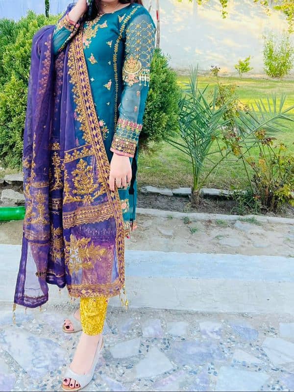 Heavy Wedding Multi colour Shalwara kameez Original Maria B 5