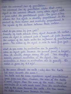 handwriting assignment work