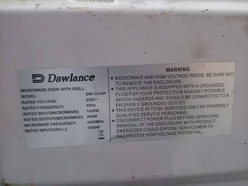 Dawlance oven for sale 4