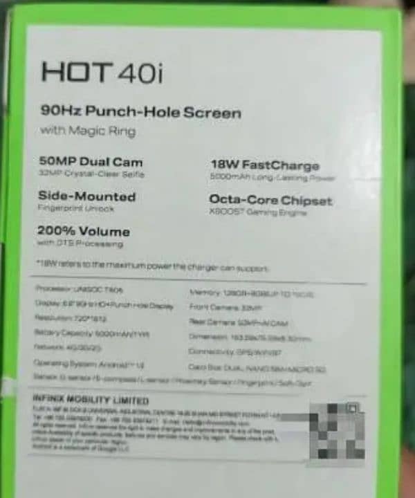 Infinix hot 40i 3