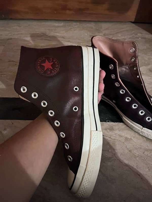 (Leather) Converse all star chuck taylor (extreme rare find) 11