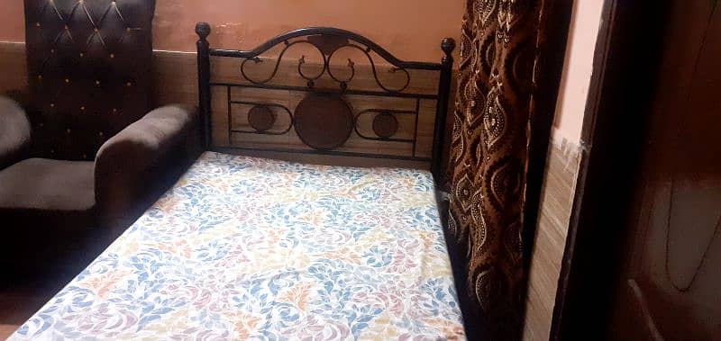 iron bed with matress 1