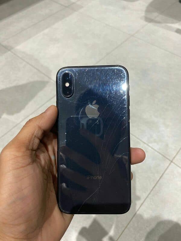 Iphone X non PTA 64GB back glass break 6