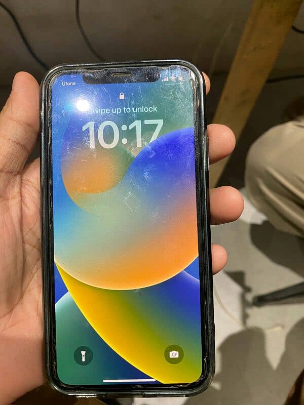 Iphone X non PTA 64GB back glass break 9