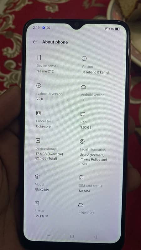 Realme C12 3/32 Fresh condition as new 2