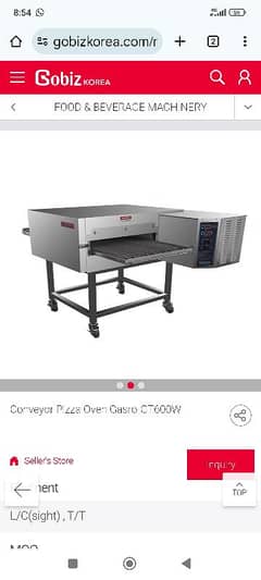 pizza baking Convair oven gasro quick 2021 model LPG gas